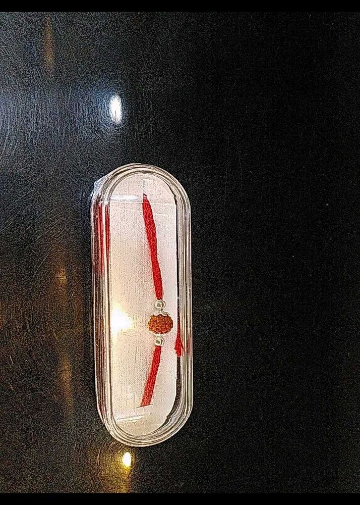 2 Rudraksha Rakhi Pure Silver Pairs