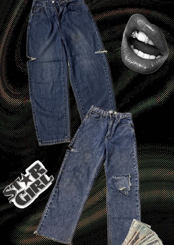 Combo Denim Y2K Baggy Jeans