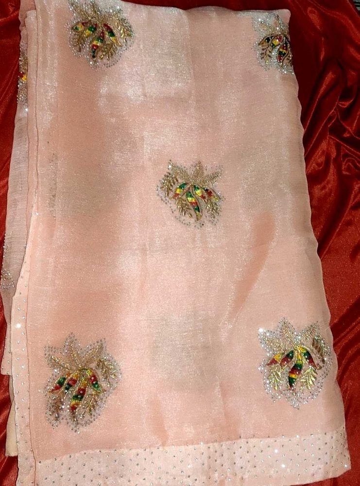 Elegant Peach Sareeand Yellow Saree Combo