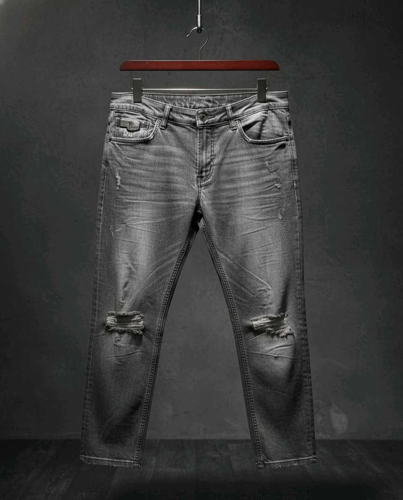 Ripped Grey Jeans
