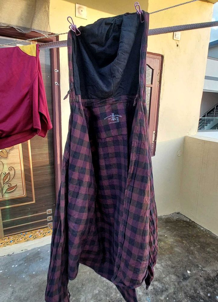 Checkered Flannel Hoodie Shirt