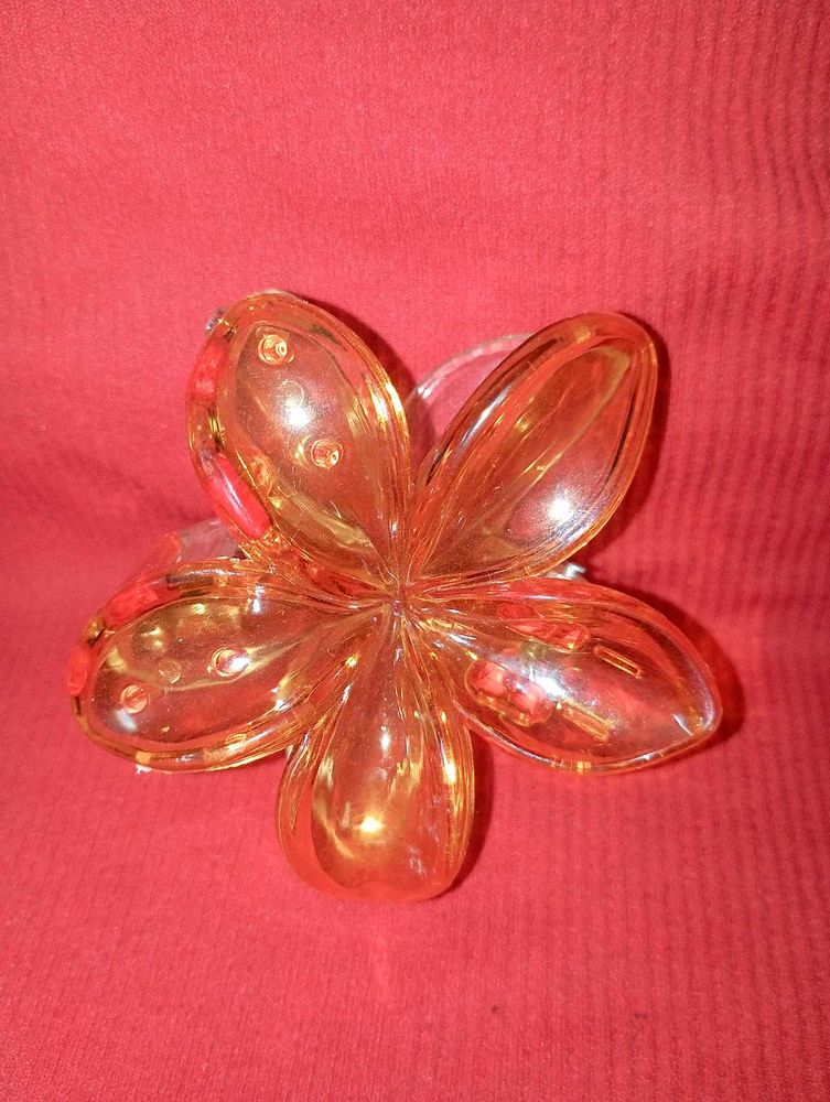 Orange Flower Hair Clip