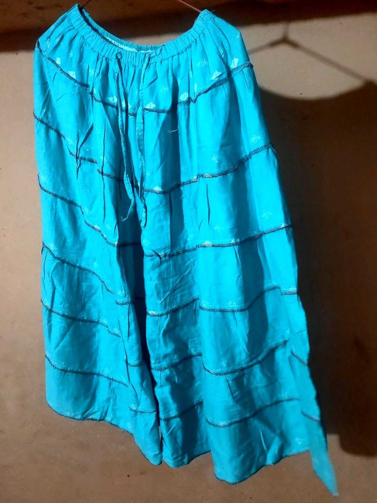 Tiered Blue Skirt