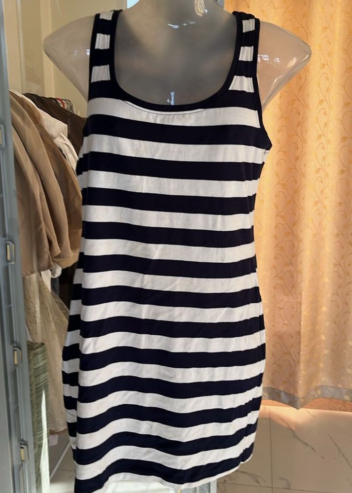 Striped Casual Tank Dress