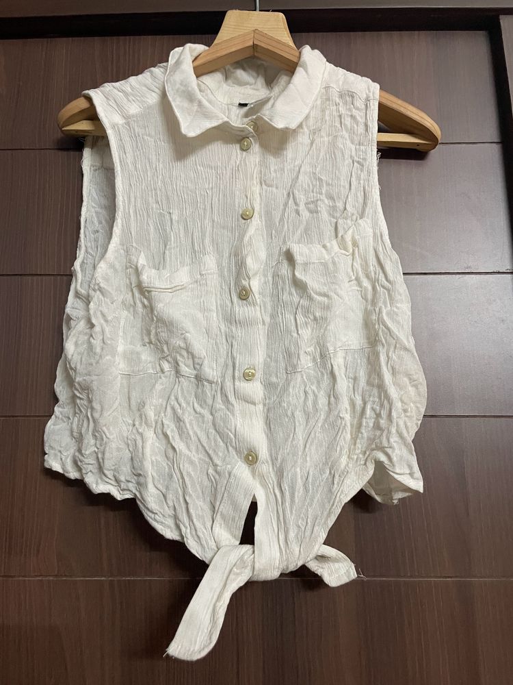 Cute Tie Up Shirt🤍