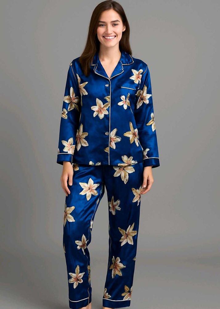 Floral Satin Pajama Set