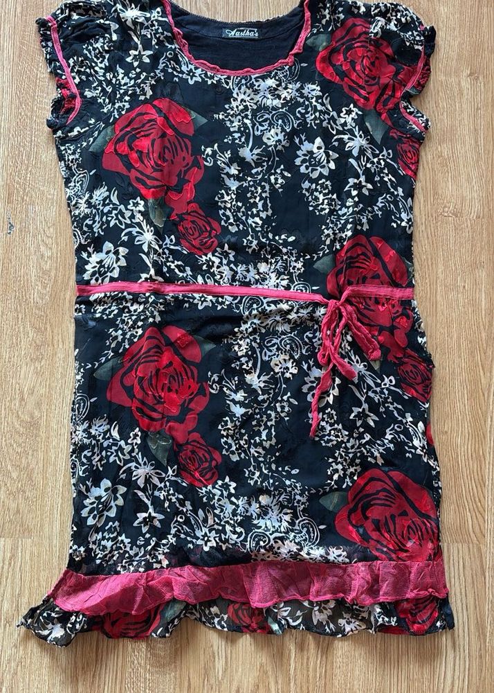 Floral Print Tunic Dress