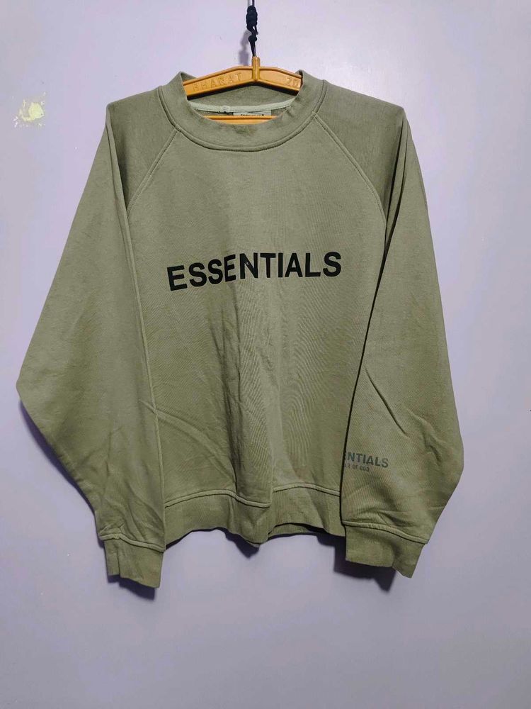 Essentials fear of God Olive Green Sweatshirt