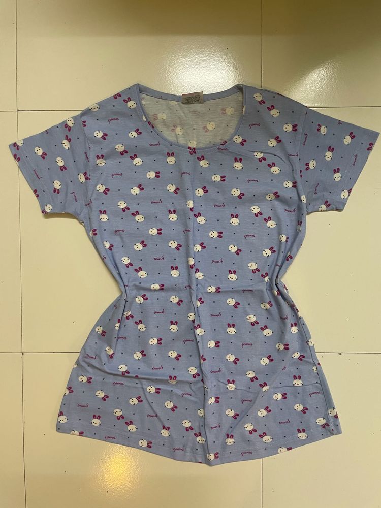 nightwear - blue tshirt (v comfortable) 🌀