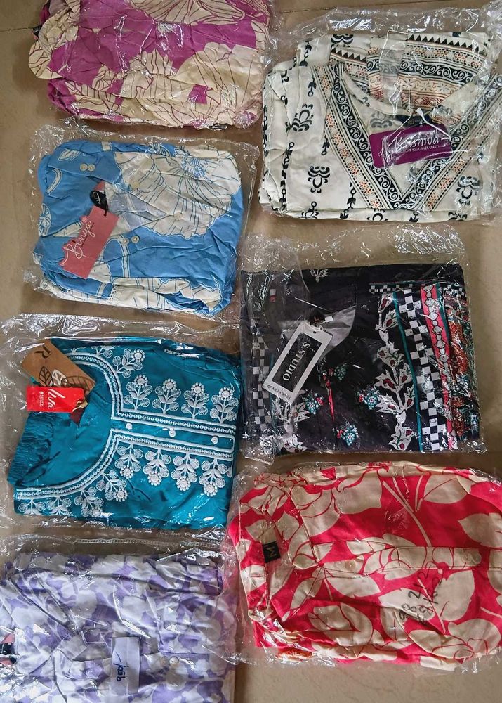 2ps Cord Sets And Long Kurti Pant Set