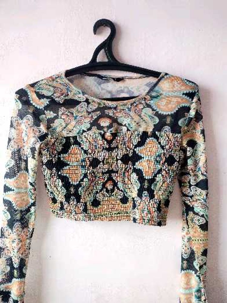 Patterned Crop Top