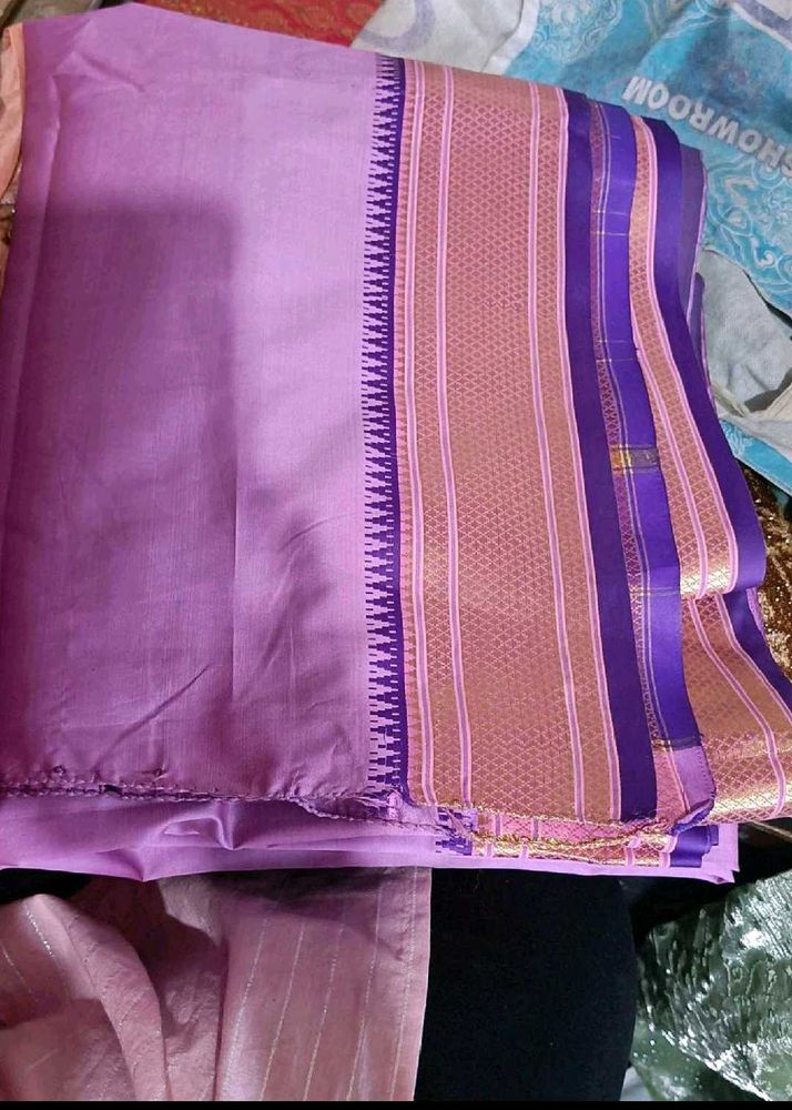 Elegant silk Purple Saree