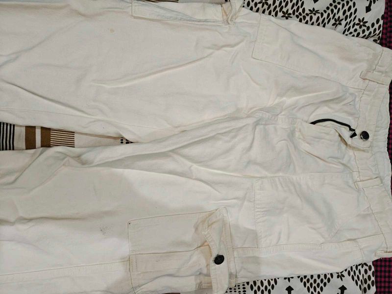 White Cargo Pants