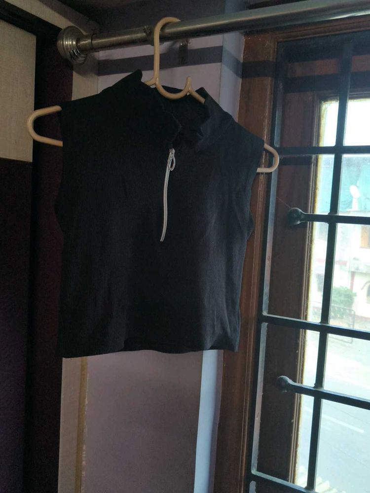 Sleeveless Black Top