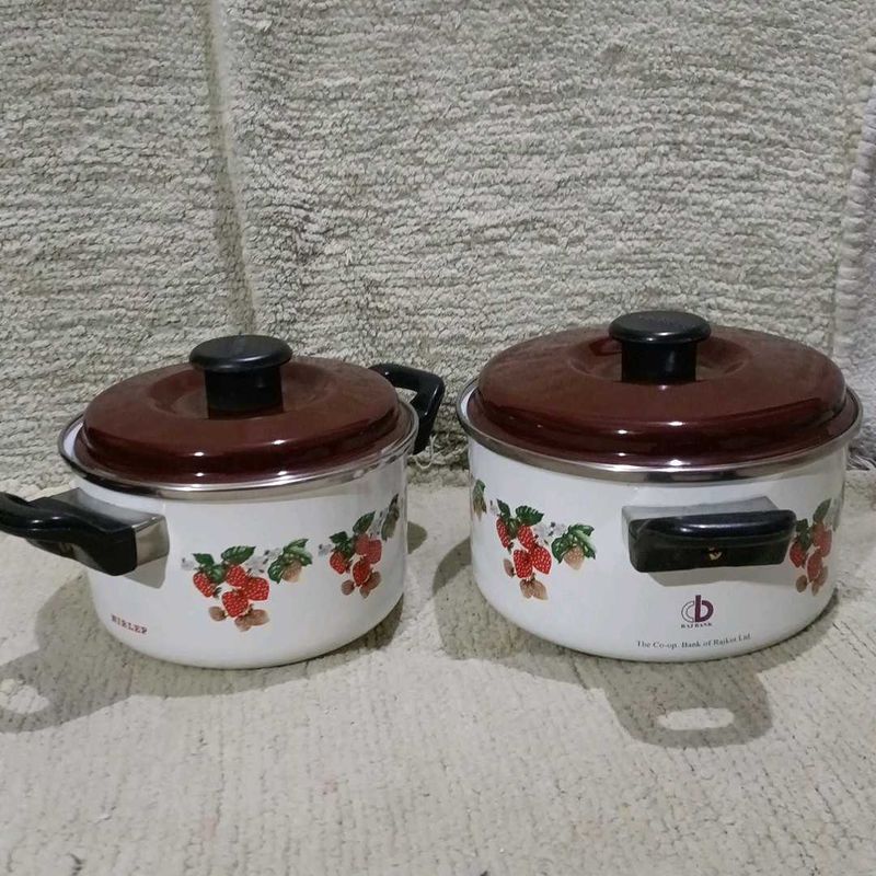 Enamelware - New Cook-N-Serve Curry Pots