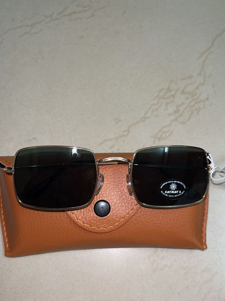 accessorize London green metal frame slim look sun