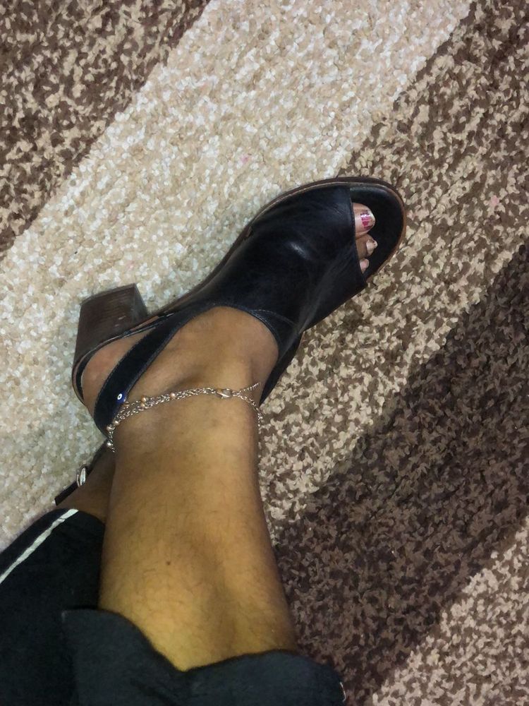 Carvela Comfort Heel Size -36 Black (Leather)
