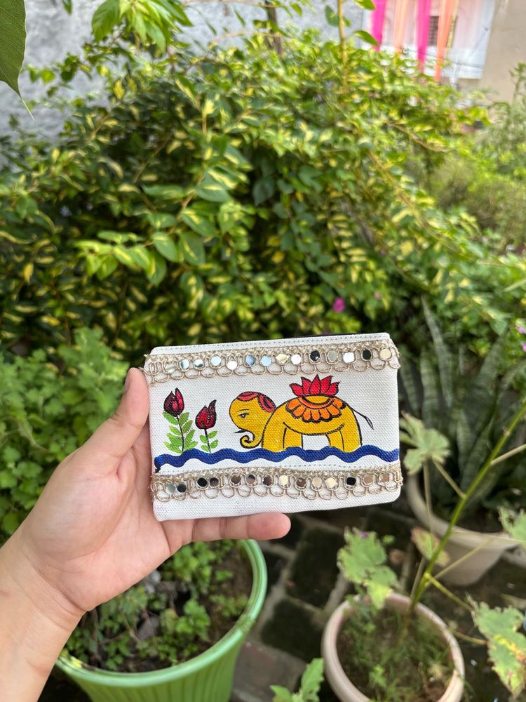 Handmade And Handpainted Pouch