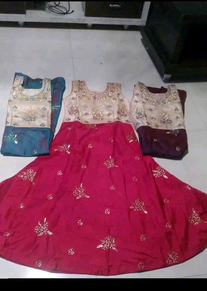 3 color Elegant Ethnic Lehenga Choli Set