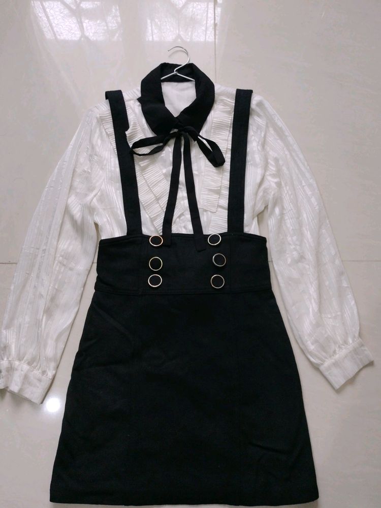 Korean Dungaree Skirt Dress