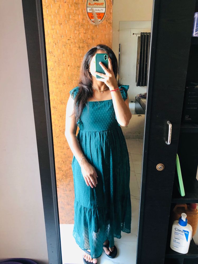 Green Tiered Maxi Dress