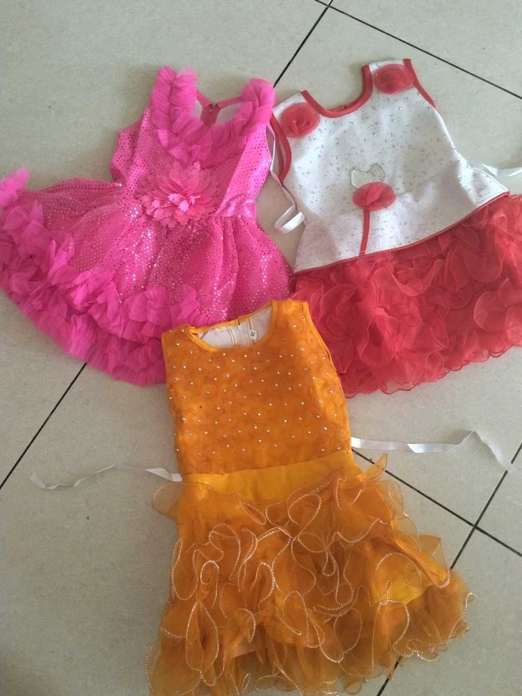 New combo of 3 kids Cute Girls Dresse
