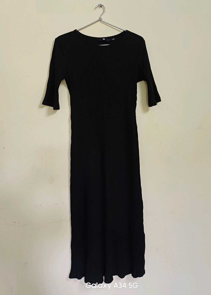 FIG BLACK BODYCON DRESS