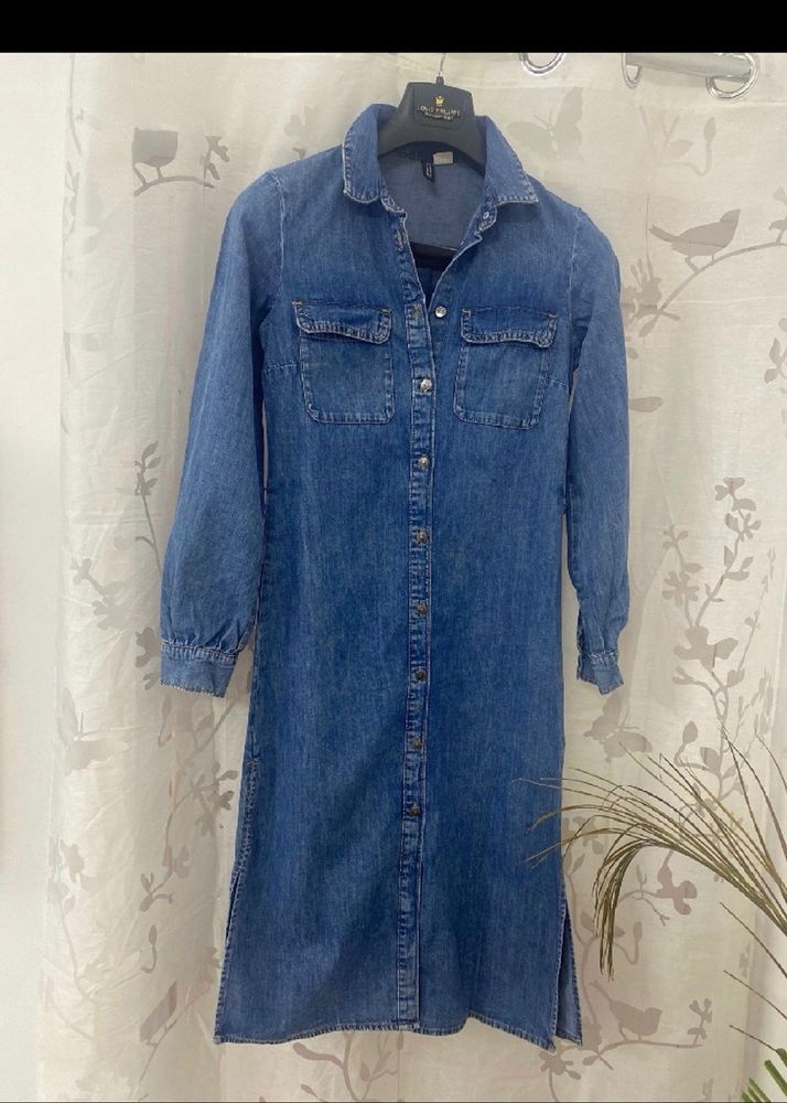 H&amp;M Denim midi Dress