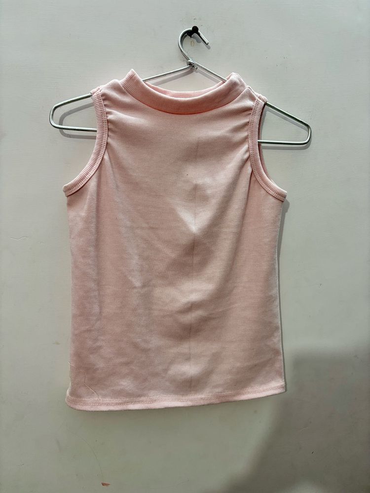 Pink Sleeveless Top