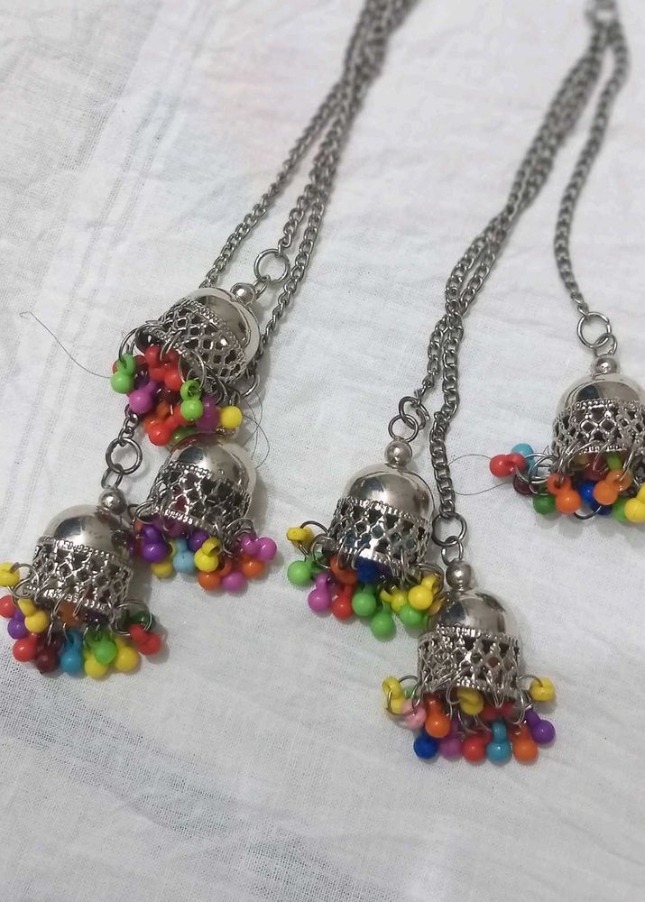 Silver Multicolor Earrings