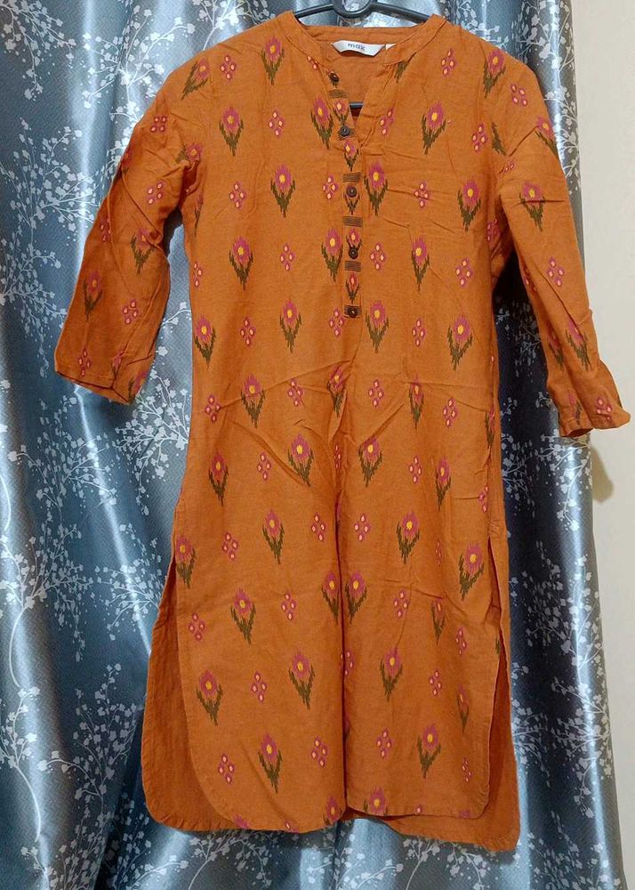 Orange Floral Print Tunic