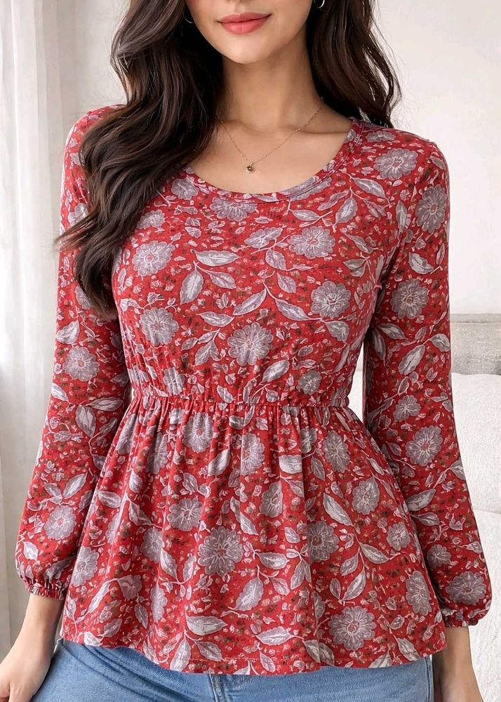 Floral Print Long Sleeve Top