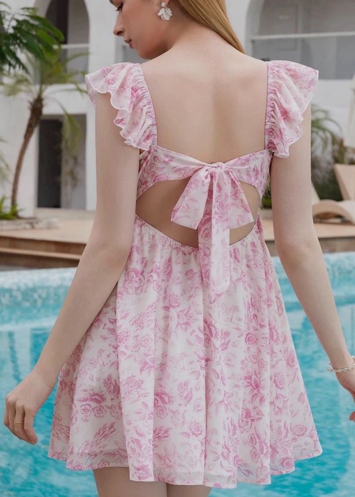 Floral Ruffle Mini Dress