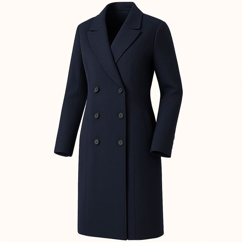 Elegant Navy Trench Coat