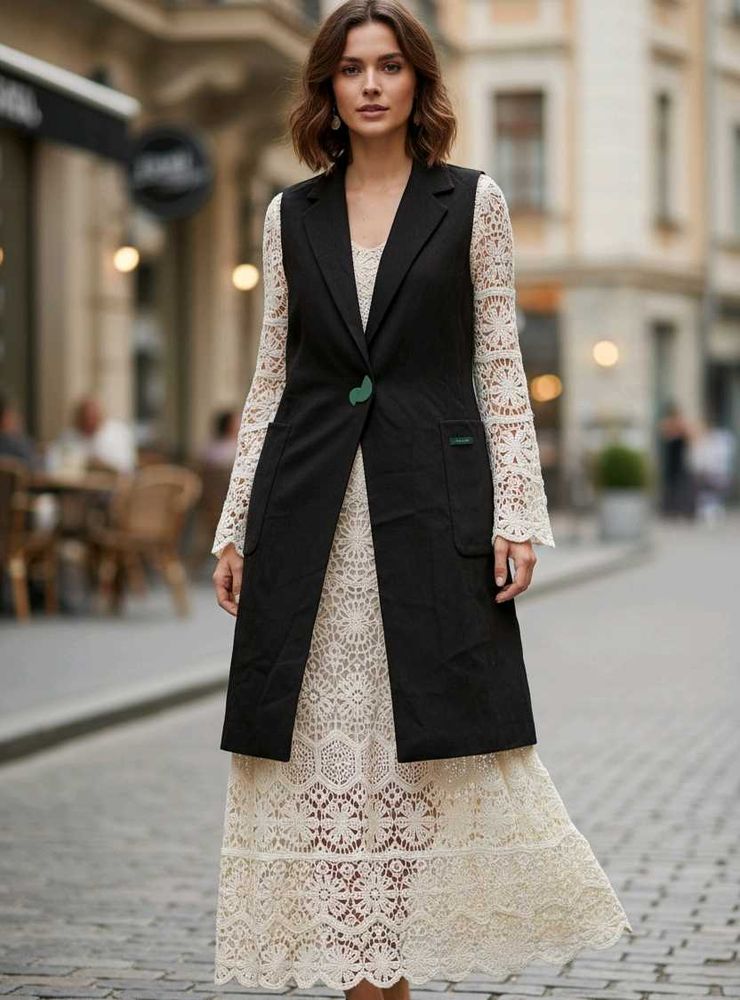 Sleeveless Blazer Vest