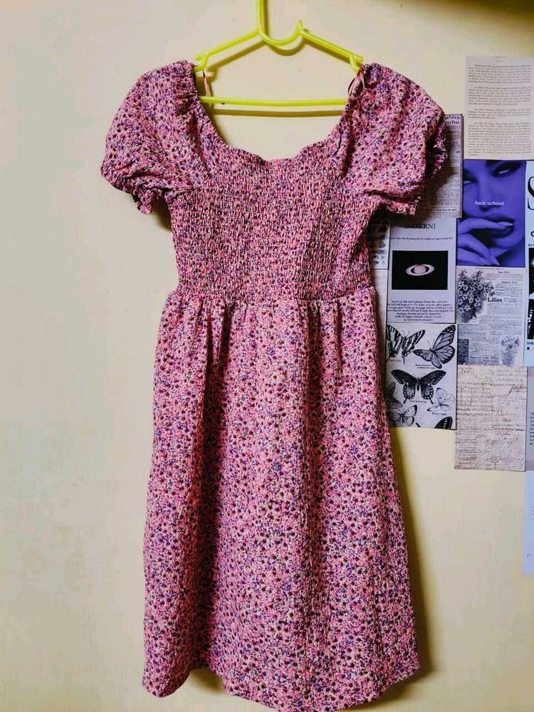 Floral Print Mini Dress