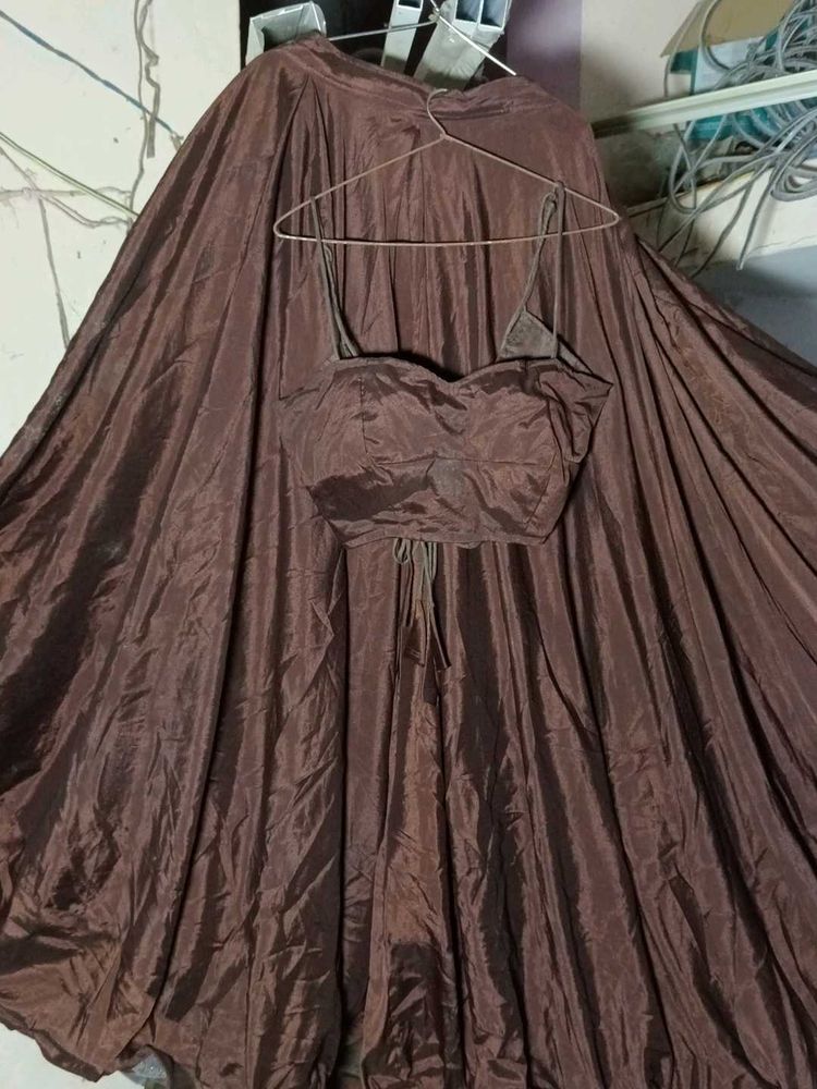 Brown silk  Lehenga Choli Set