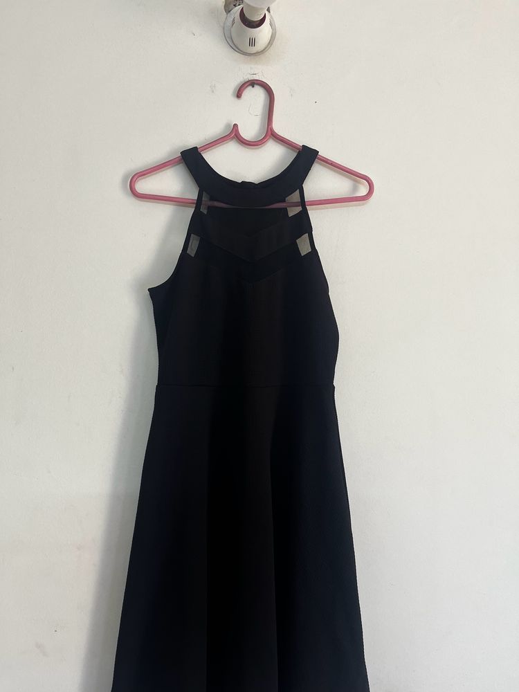 Black Mini Net Dress