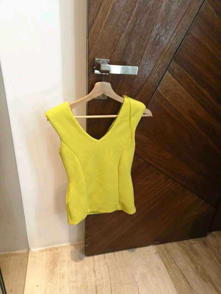 Yellow Sleeveless Top