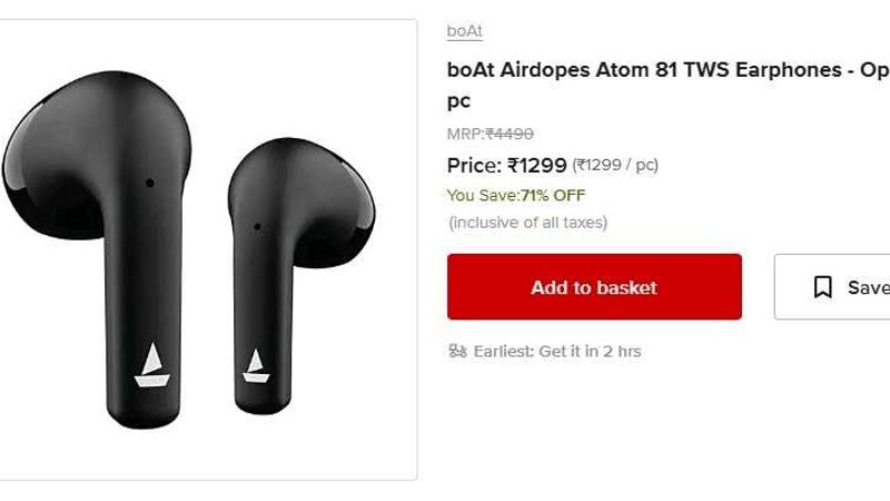 boAt Airdopes Atom 81 TWS Earphones