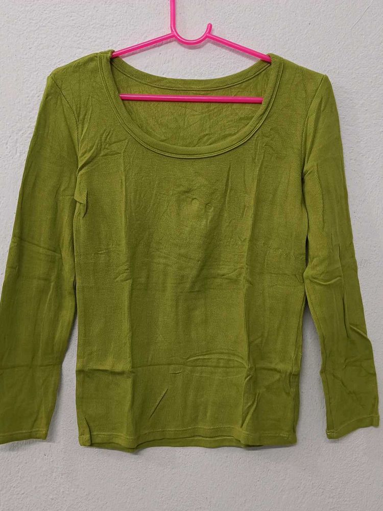 Lime Green Long Sleeve Top