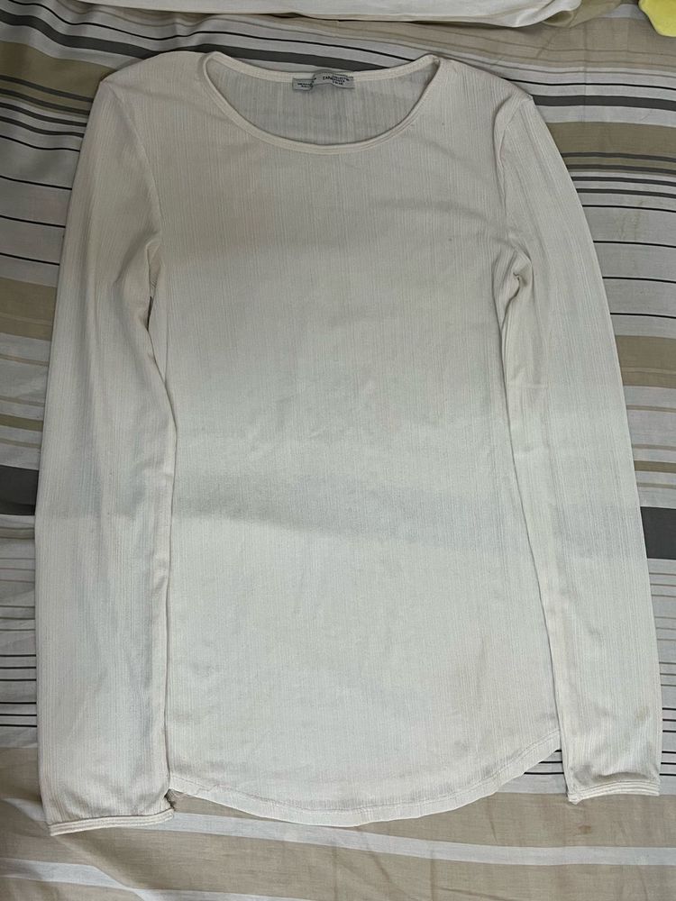 ZARA White Long Sleeve Top