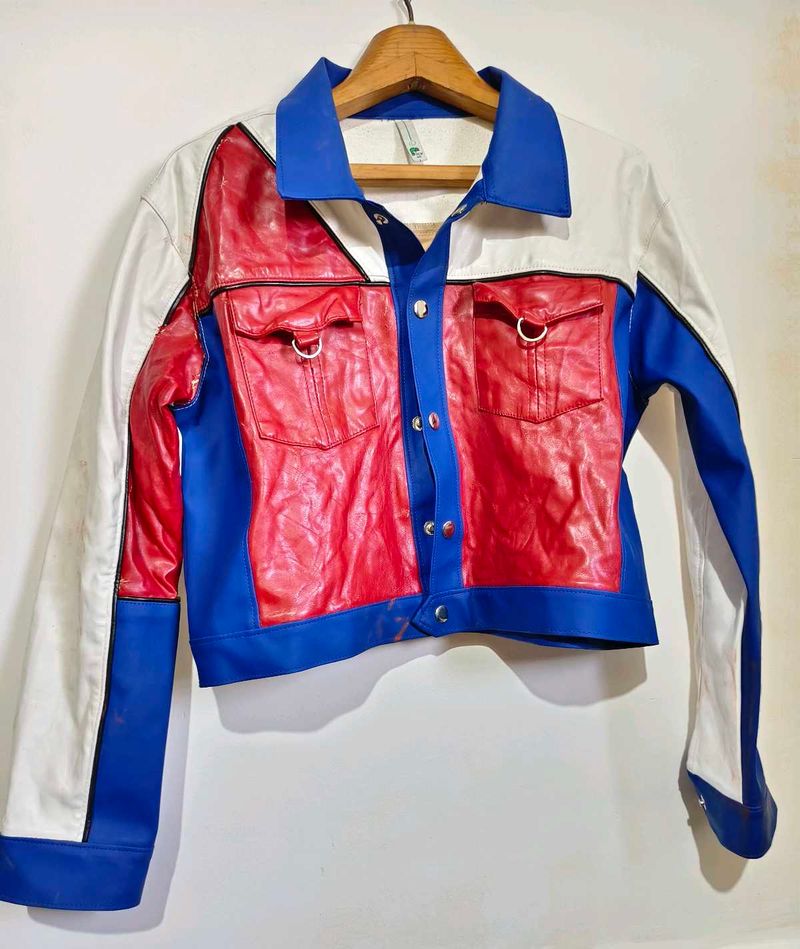 Unique Color Block Jacket Defective piece