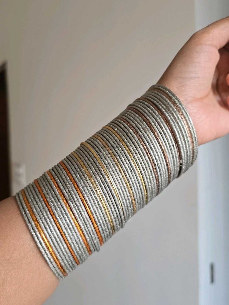 ZARA Metallic Bangles [Set of 3]