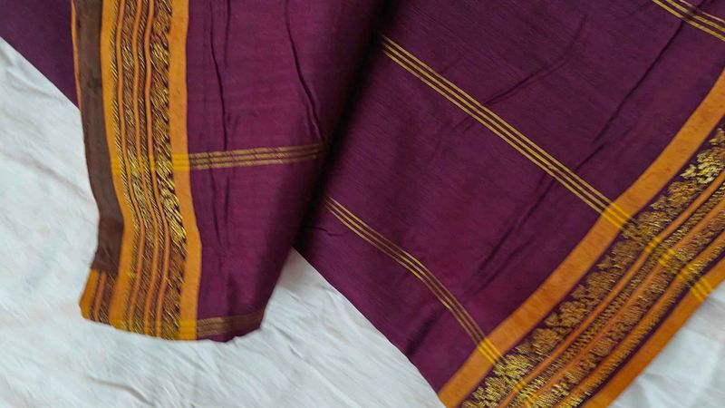Purple Gold Saree
