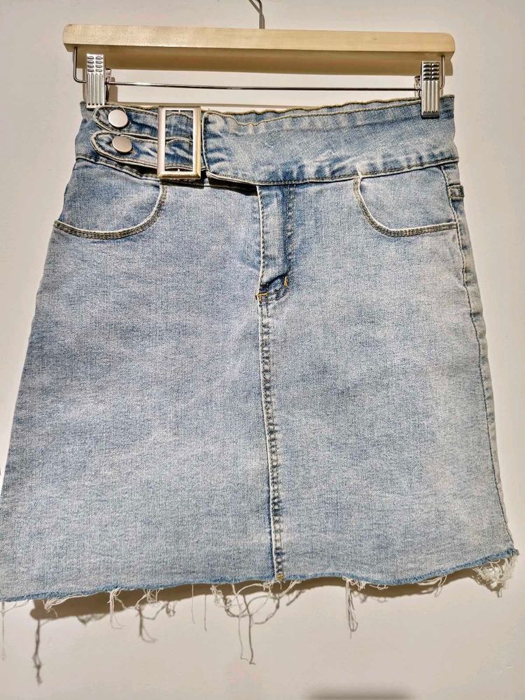 🎊Buy 1, Get 1 Free🎁Belted Denim Mini Skirt