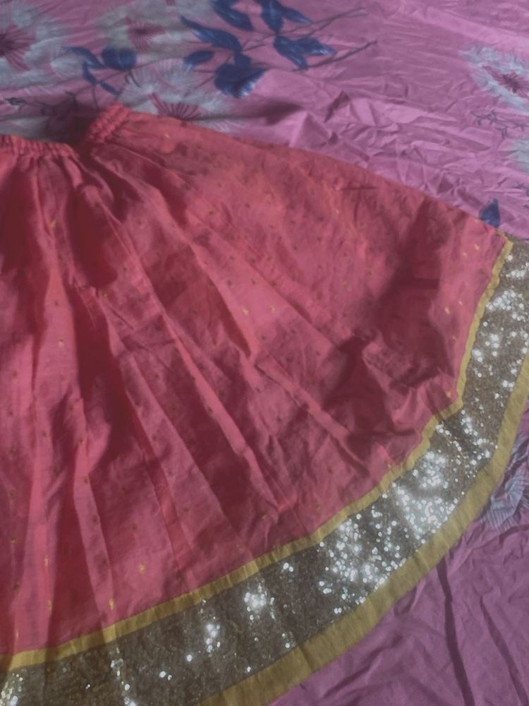 Pink &amp; Gold Sparkle Skirt