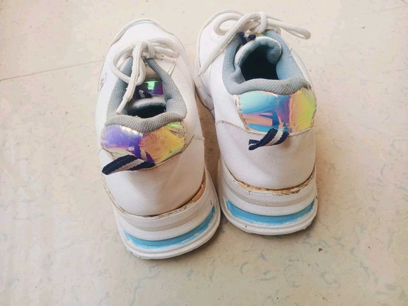 White Platform Fashion Sneakers