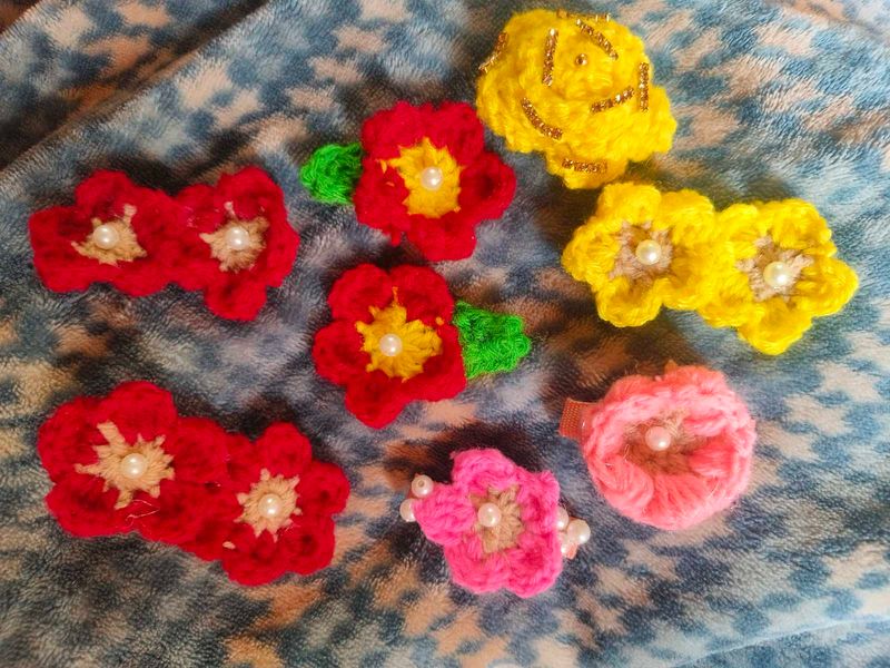 Flower Hair Clip Set | Pack Of 8