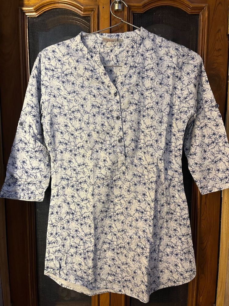 Floral Print Tunic Top
